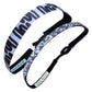 2 Pack | Go With The Flow Black | Bling Beaded Grey Sweaty Bands Non Slip Headband