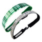 2 Pack | Holiday | Mad for Plaid Green | Bling Silver Beauty Sweaty Bands Non Slip Headband