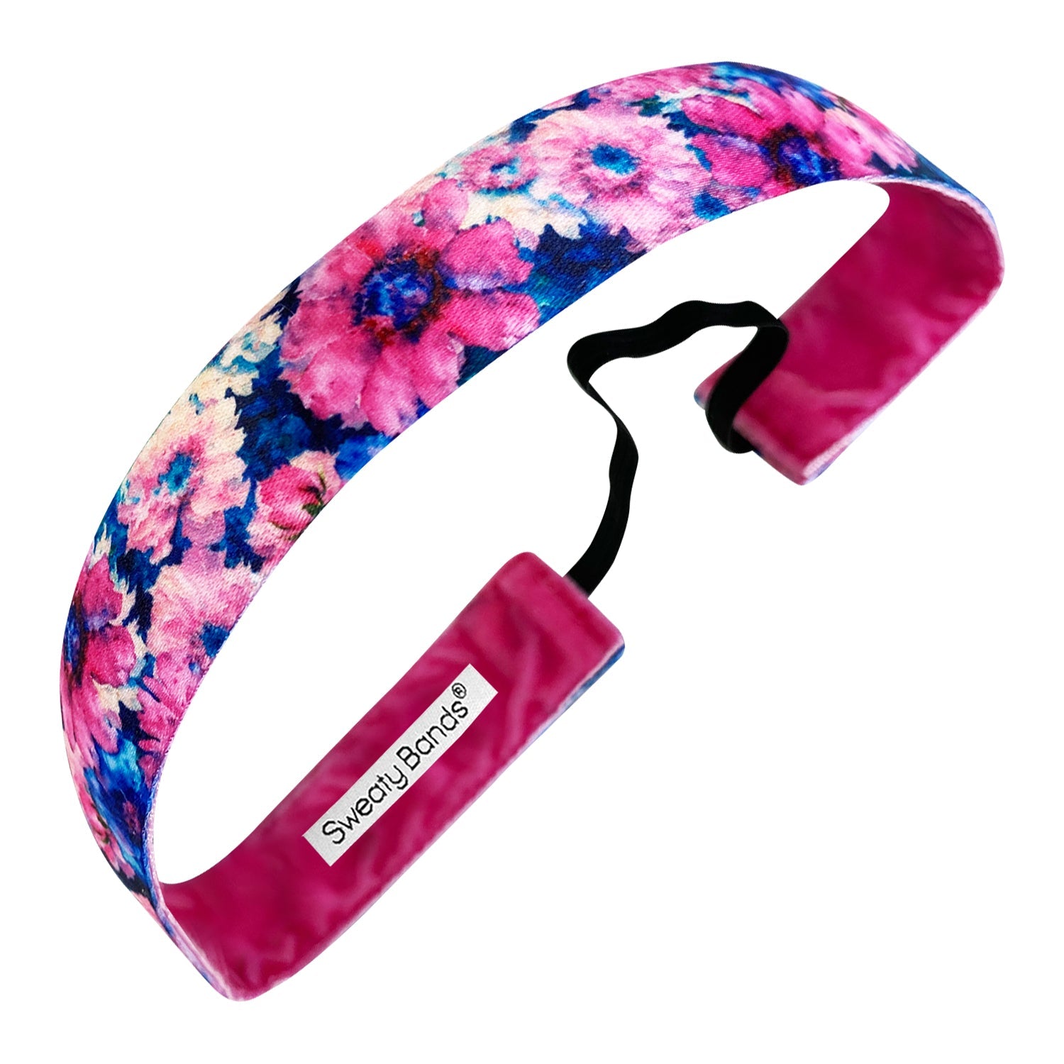 Belinda | Pink, Blue | 1 Inch Sweaty Bands Non Slip Headband