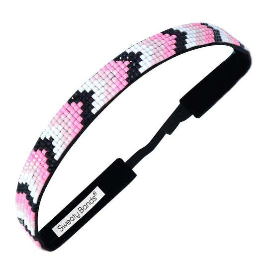 *Bling | Beaded Zig Zag | 5/8 Inch Sweaty Bands Non Slip Headband