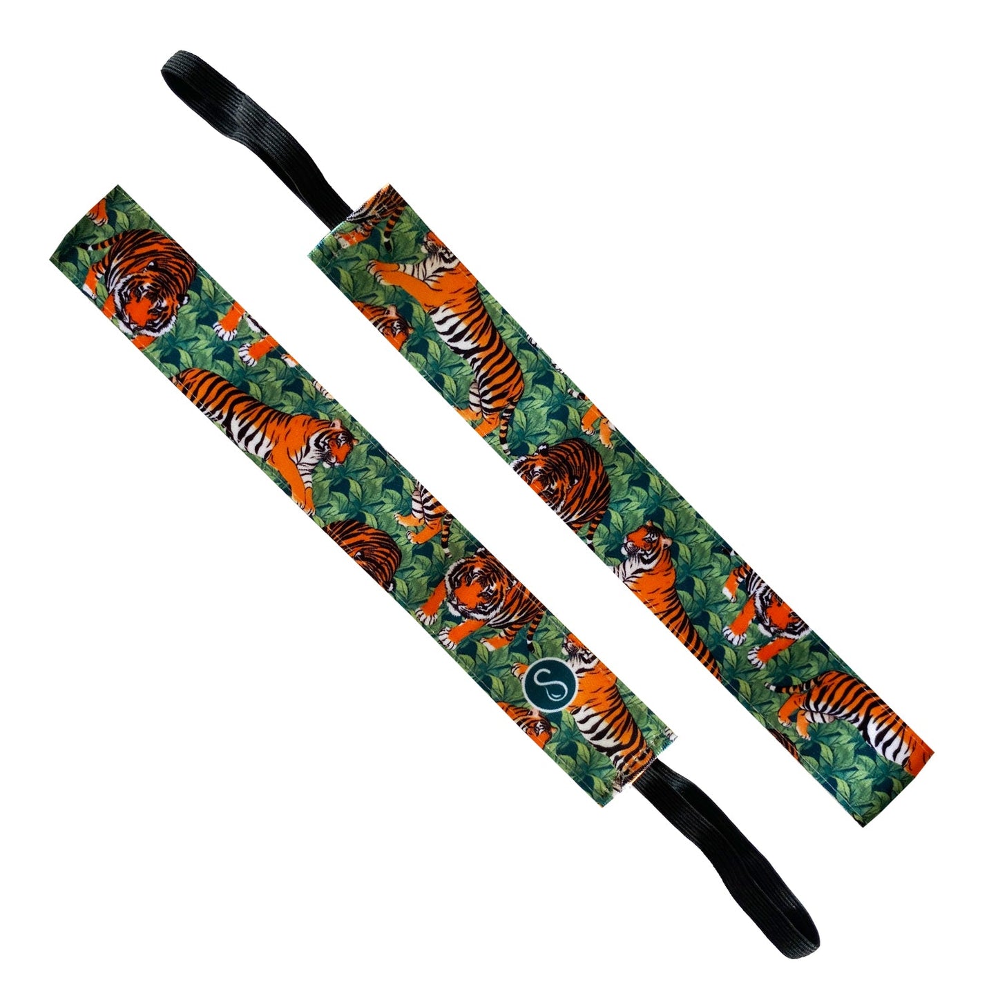 Jungle Tiger | Green, Orange | 1 Inch Sweaty Bands Non Slip Headband