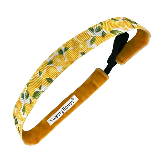 Lemon Squeeze | Yellow | 1 Inch Sweaty Bands Non Slip Headband