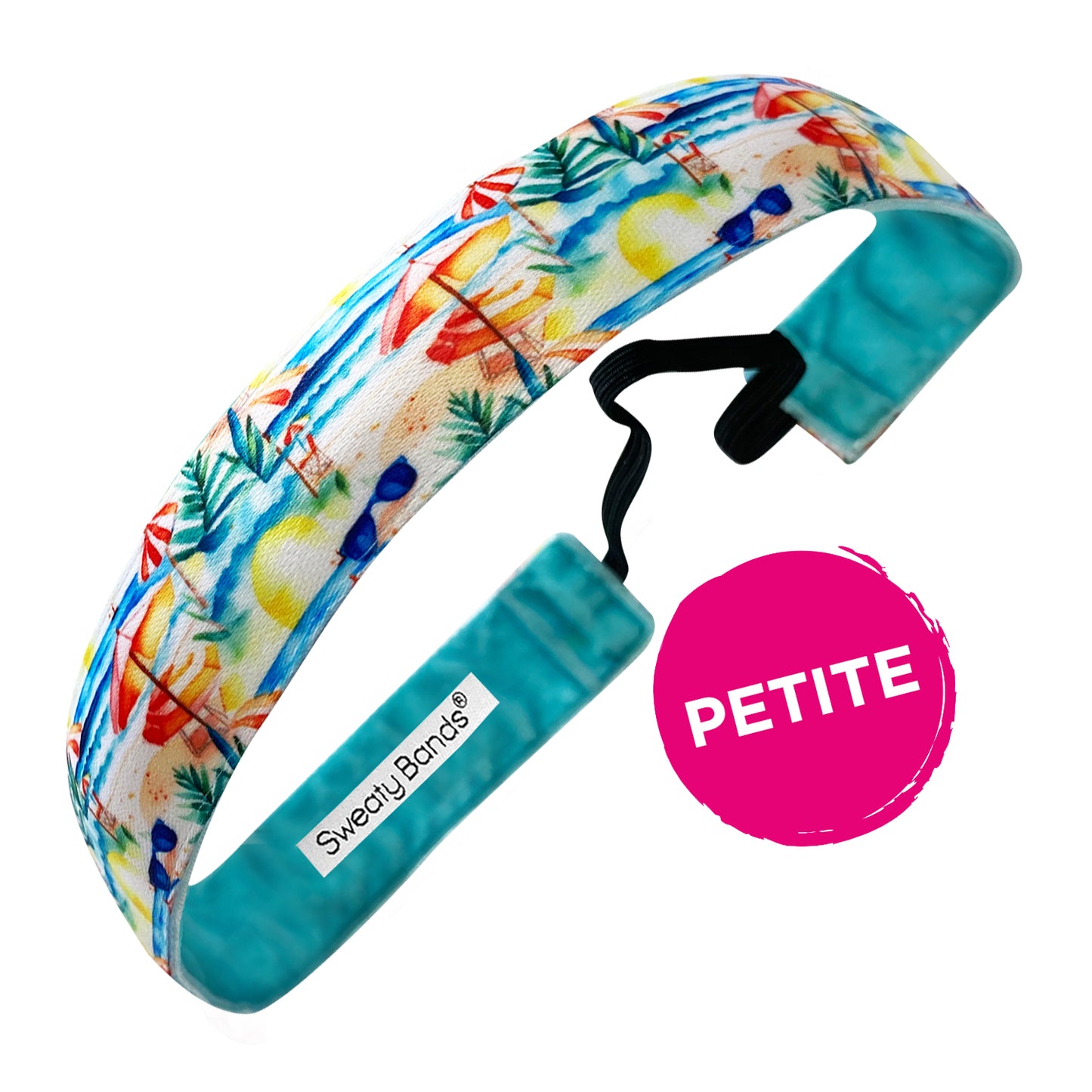 Petite | Beach Babe | Multi | 1 Inch Sweaty Bands Non Slip Headband