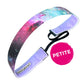 Petite | Galaxy | Purple, Teal | 1 Inch Sweaty Bands Non Slip Headband