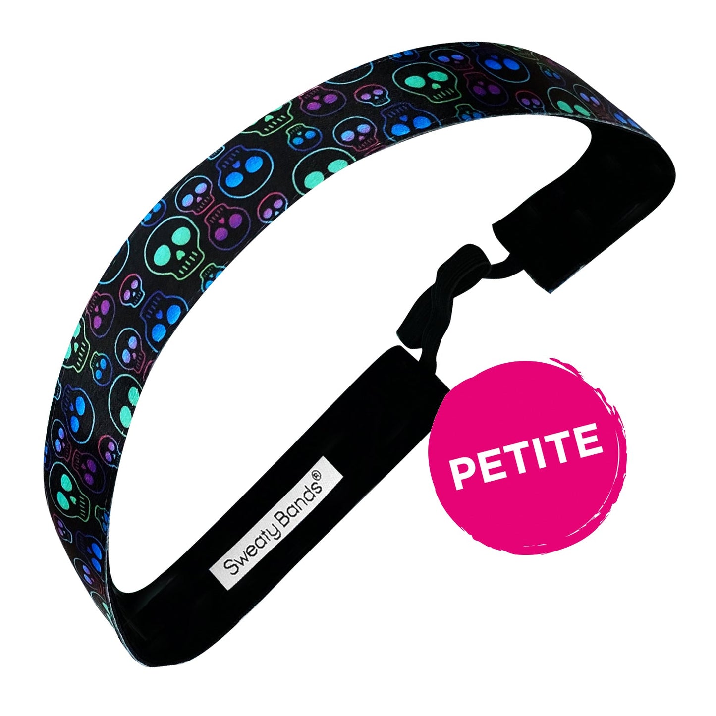 Petite | Halloween | Afraid of the Dark | Black, Multi | 1 Inch Sweaty Bands Non Slip Headband