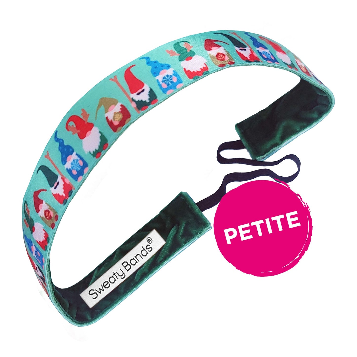 Petite | Holiday | Chillin With My Gnomes | Multi | 1 Inch Sweaty Bands Non Slip Headband