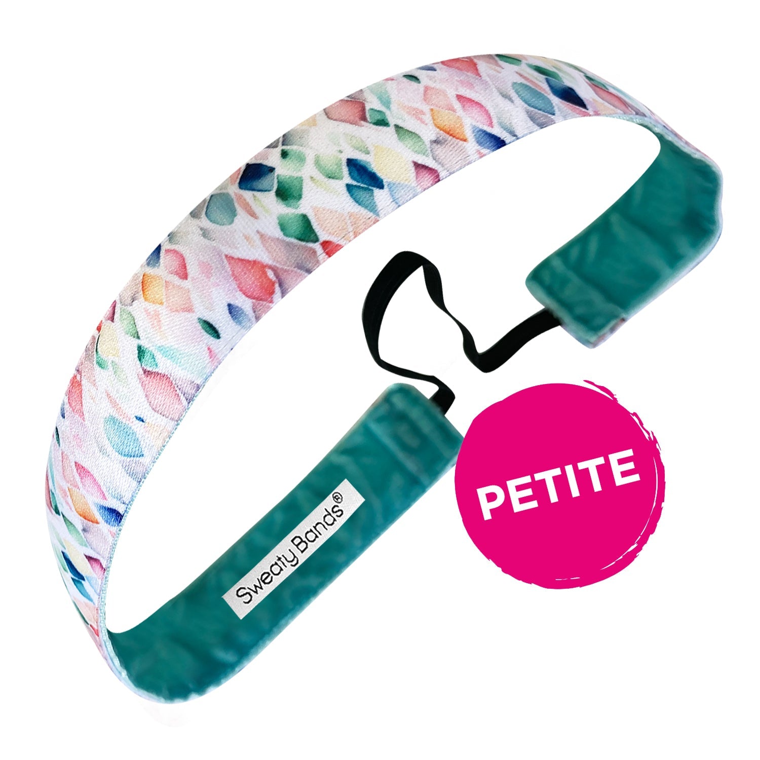 Petite | Stained Glass | 1 Inch Sweaty Bands Non Slip Headband