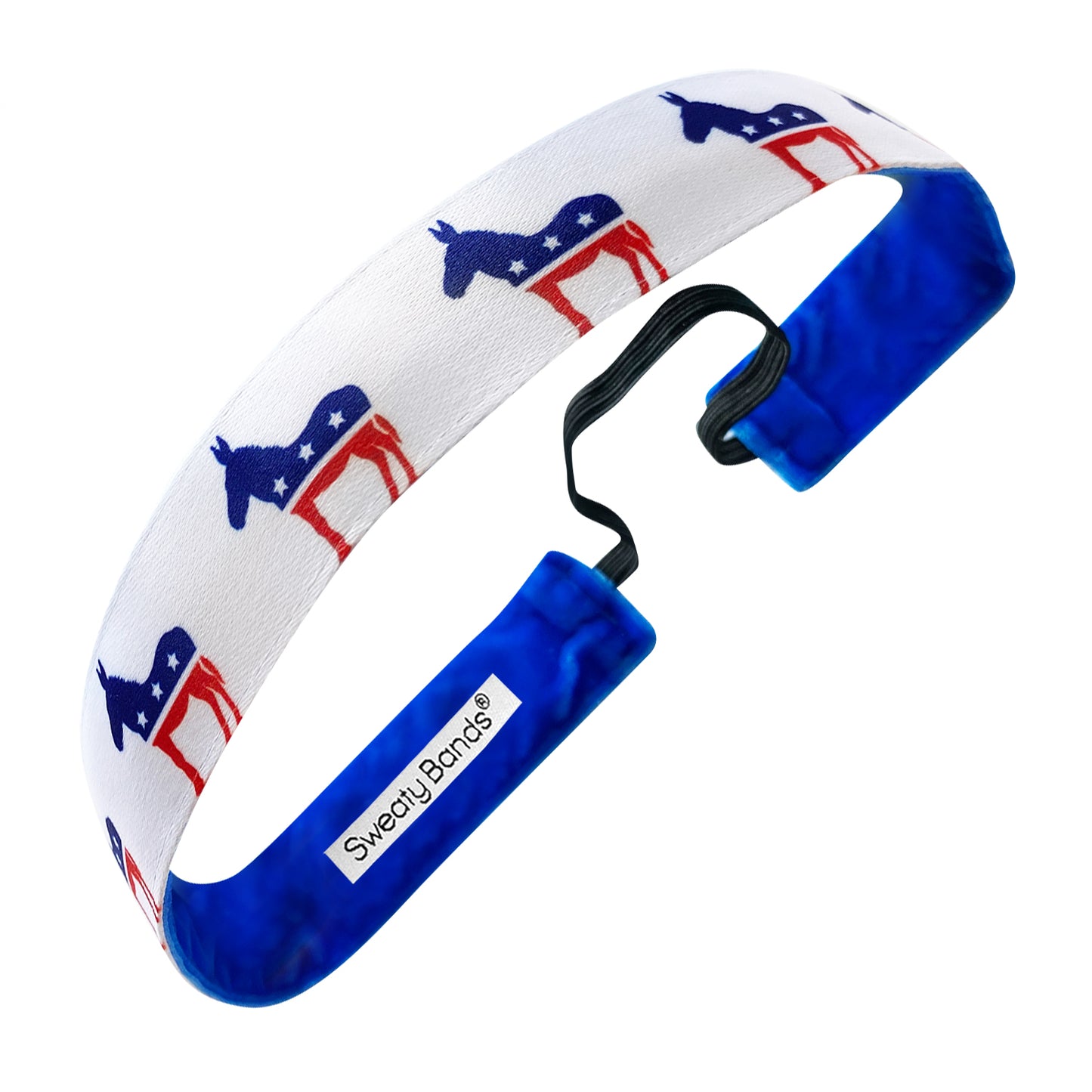 Proud Democrat | Red, White, Blue | 1 Inch Sweaty Bands Non Slip Headband