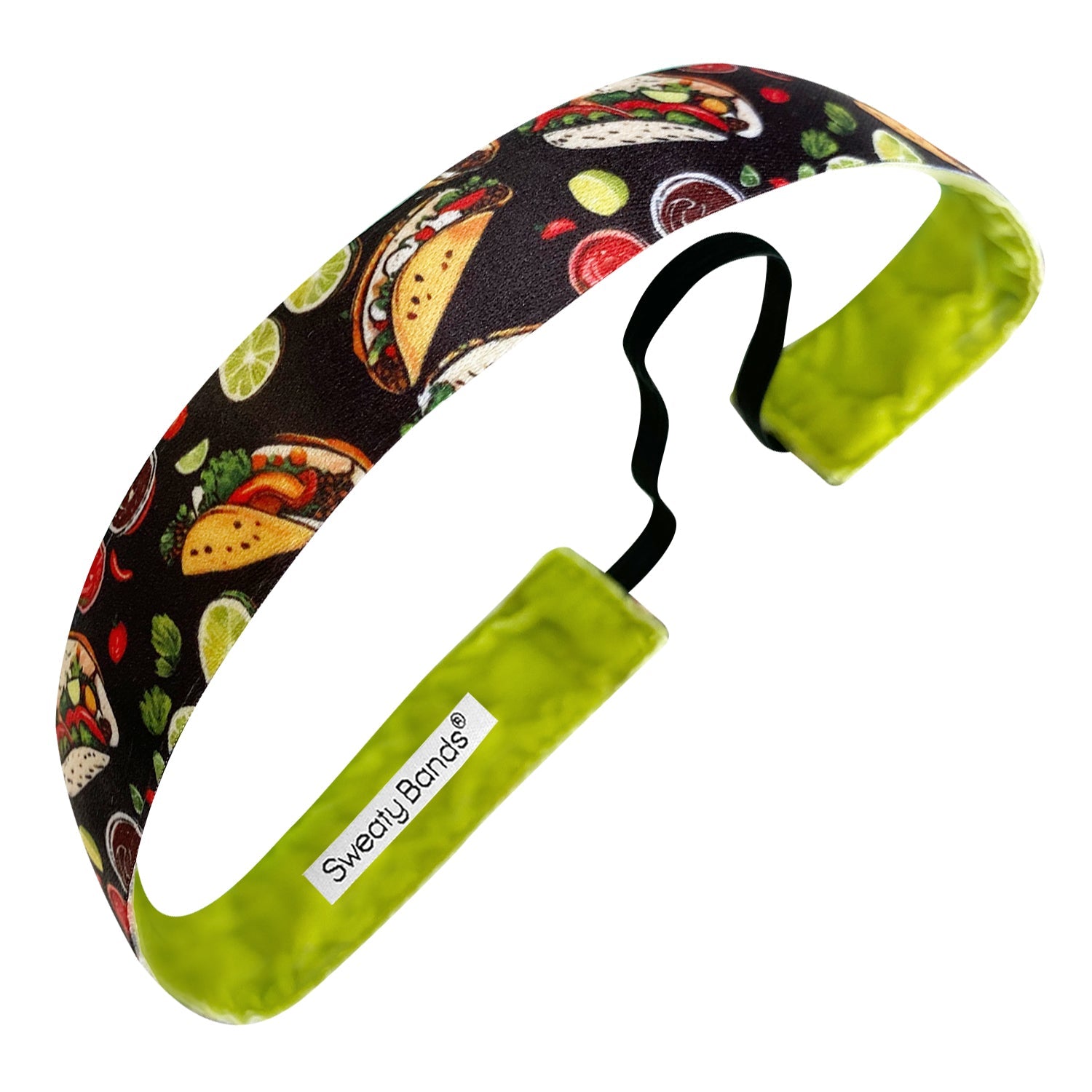 Taco Tuesday | Black, Multi | 1 Inch Sweaty Bands Non Slip Headband