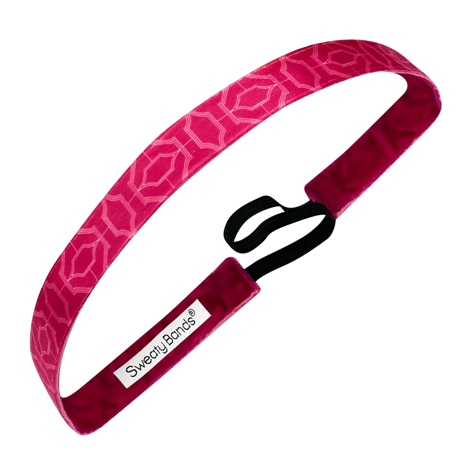 Uptown Pink Sweaty Bands Non Slip Velvet Lined Headbands