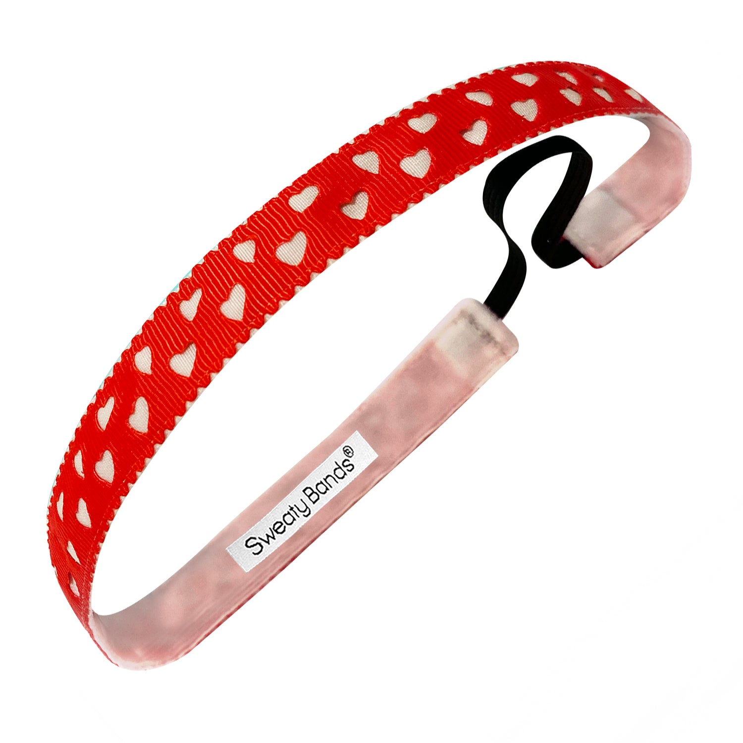 Valentine | Cut Out Hearts | 5/8 Inch Sweaty Bands Non Slip Headband