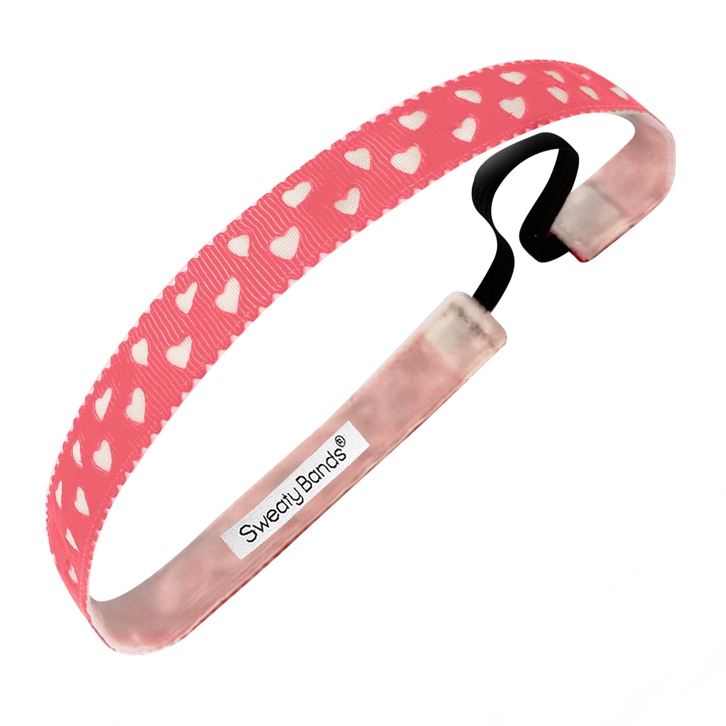 Valentine | Cut Out Hearts | 5/8 Inch Sweaty Bands Non Slip Headband