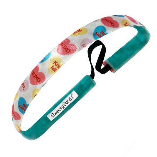 Valentine | You're My Sweetheart | White, Multi| 5/8 Inch Sweaty Bands Non Slip Headband