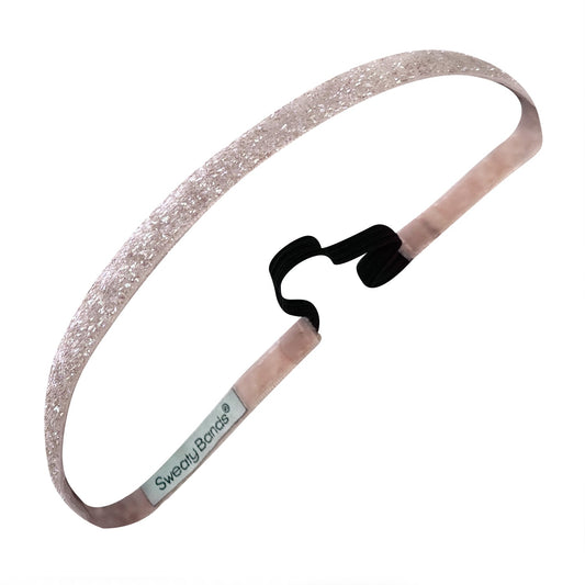 Viva Diva | Iridescent White | 3/8 Inch Sweaty Bands Non Slip Headband