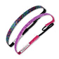 2 Pack | Don't Cross Me Black, Viva Diva Pink | 3/8 Inch Sweaty Bands Non Slip Headband