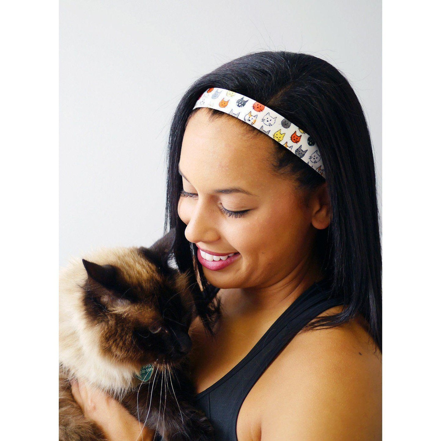 Animal | Smitten Kitten | White | 1 Inch Sweaty Bands Non Slip Headband