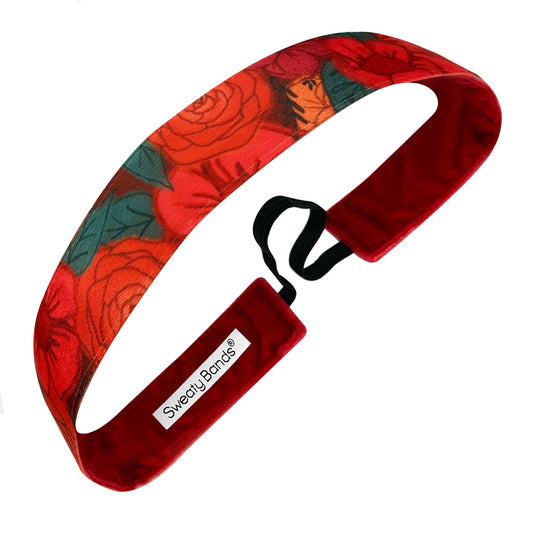 Bloom Wildly | Pink, Orange | 1 Inch Sweaty Bands Non Slip Headband