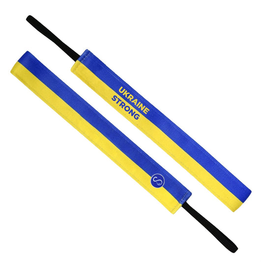 Country Pride | Ukraine Strong | Blue, Yellow | 1 Inch Sweaty Bands Non Slip Headband