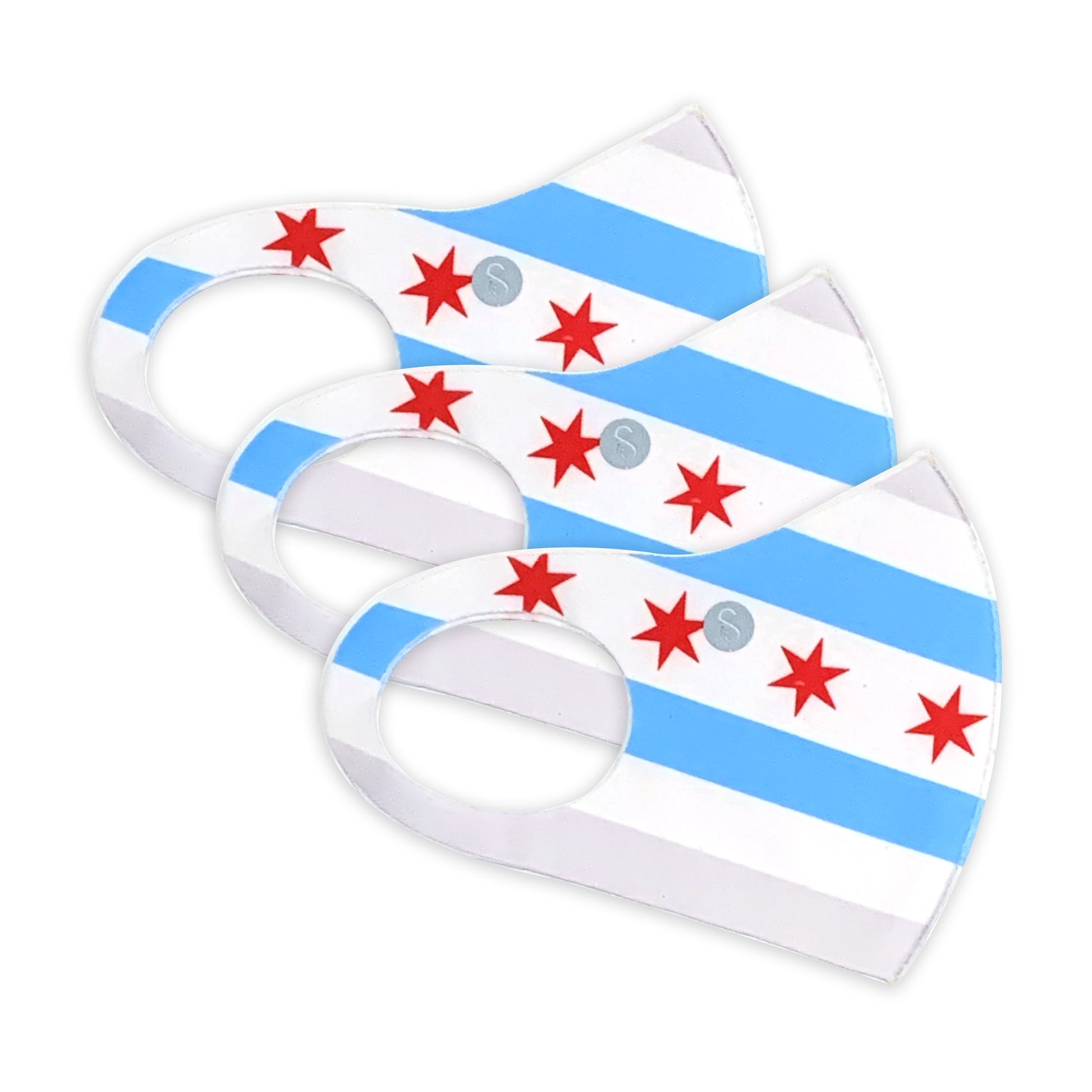 Face Mask | Extra | 3 Pack | Chicago Flag - Sweaty Bands
