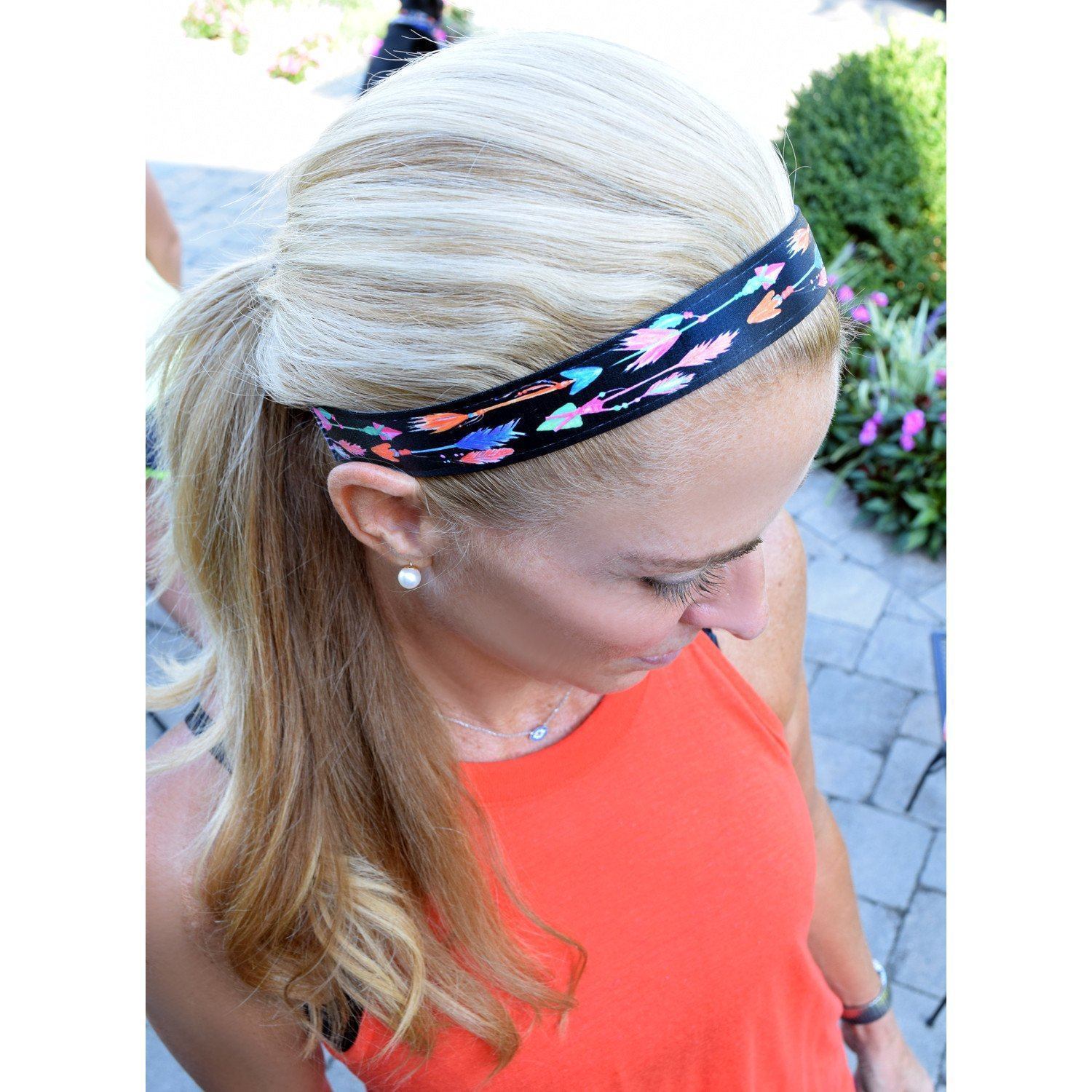 Find Your Way | Black | 1 Inch Sweaty Bands Non Slip Headband