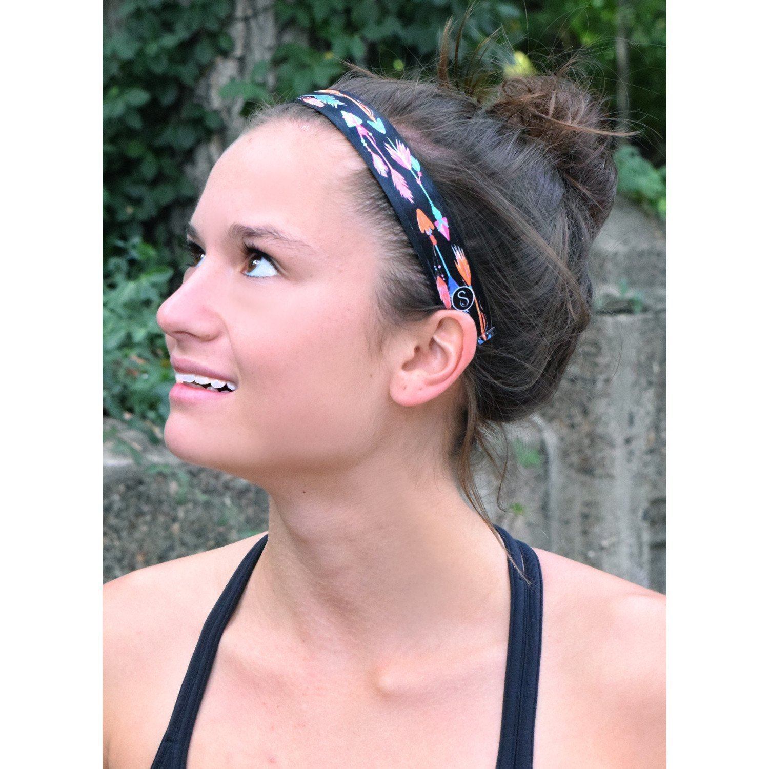 Find Your Way | Black | 1 Inch Sweaty Bands Non Slip Headband