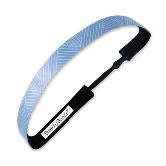 Finish Line | Blue, Grey | 5/8 Inch Sweaty Bands Non Slip Headband