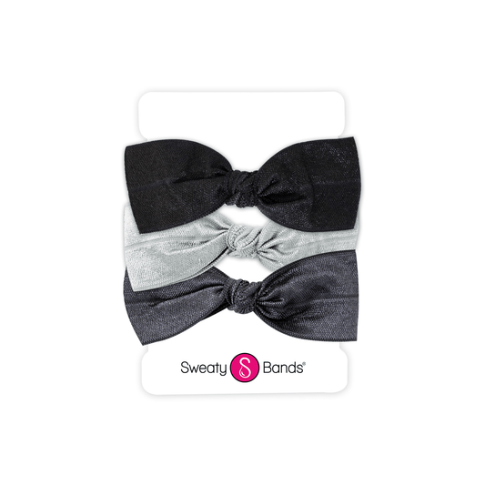 Hair Ties | Bows | Black, Gunmetal, Silver Sweaty Bands