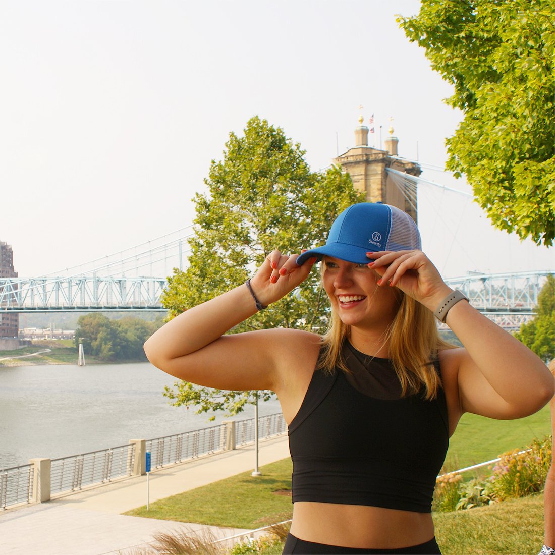 Hats | Sweaty Baseball Hat | Light Blue Sweaty Bands Non Slip Headband