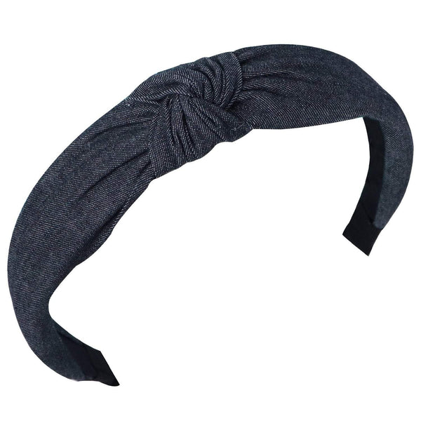 Denim Beaded Knot Headband, Watermelon Knot Headband, Handmade Headbands