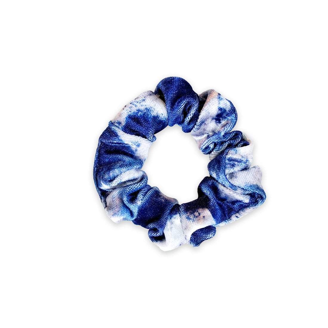 Mini Scrunchie | Bleach Dye | Navy - Sweaty Bands