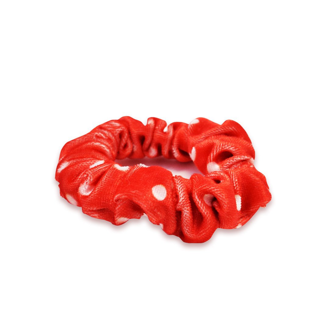 Mini Scrunchie | Polka Dot | Red, White - Sweaty Bands