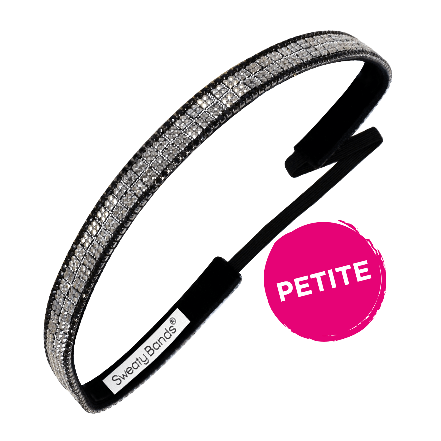 Petite | Bling It | Glint of Hope | Silver, Black | 5/8 Inch Sweaty Bands