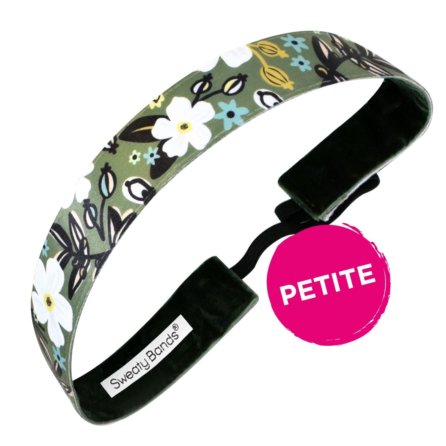 Petite | Bloominous | Olive | 1 Inch Sweaty Bands Non Slip Headband