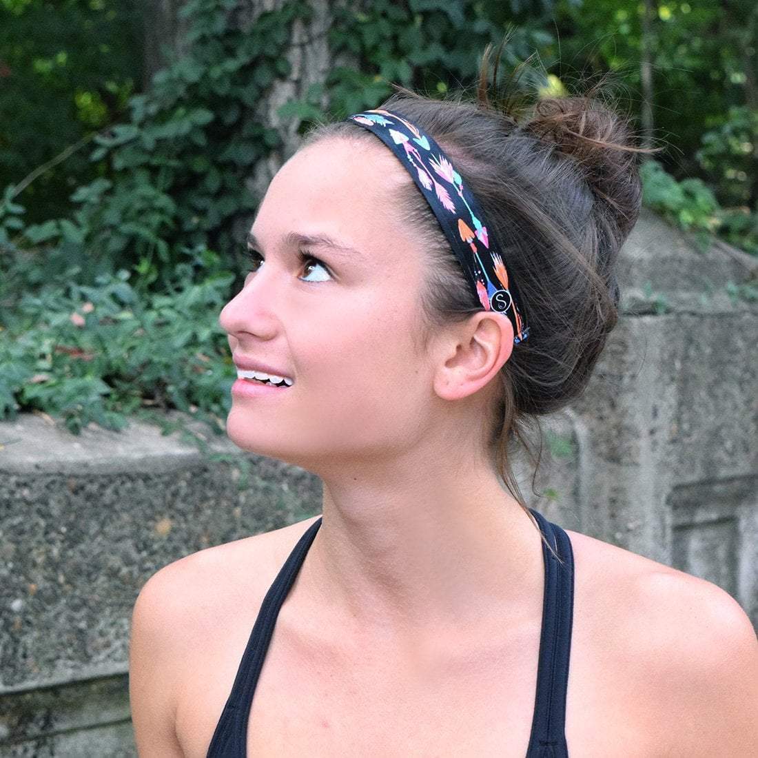 Petite | Find Your Way | Black | 1 Inch Sweaty Bands Non Slip Headband