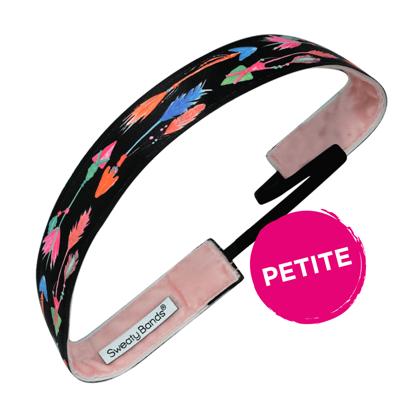 Petite | Find Your Way | Black | 1 Inch Sweaty Bands Non Slip Headband