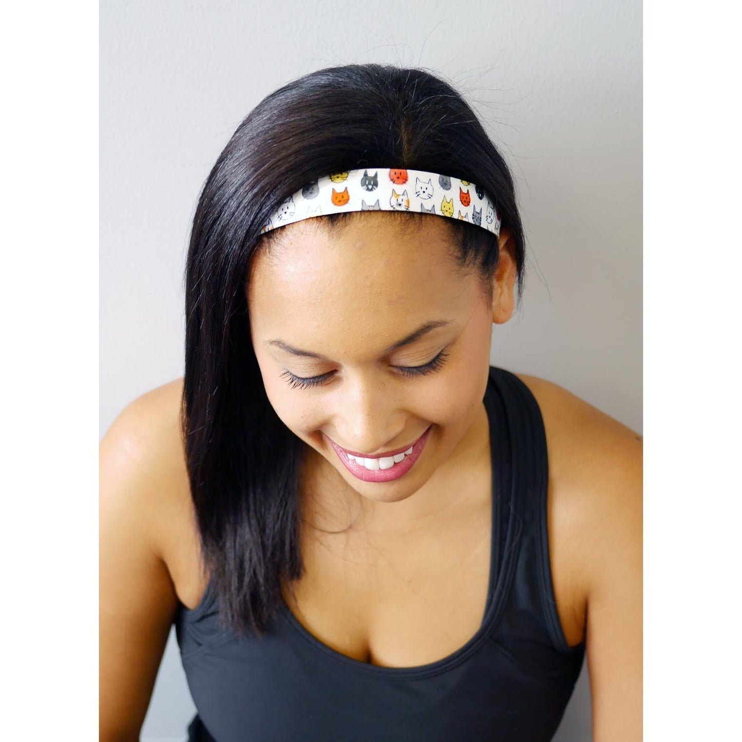 Petite | Smitten Kitten | White | 1 Inch Sweaty Bands Non Slip Headband