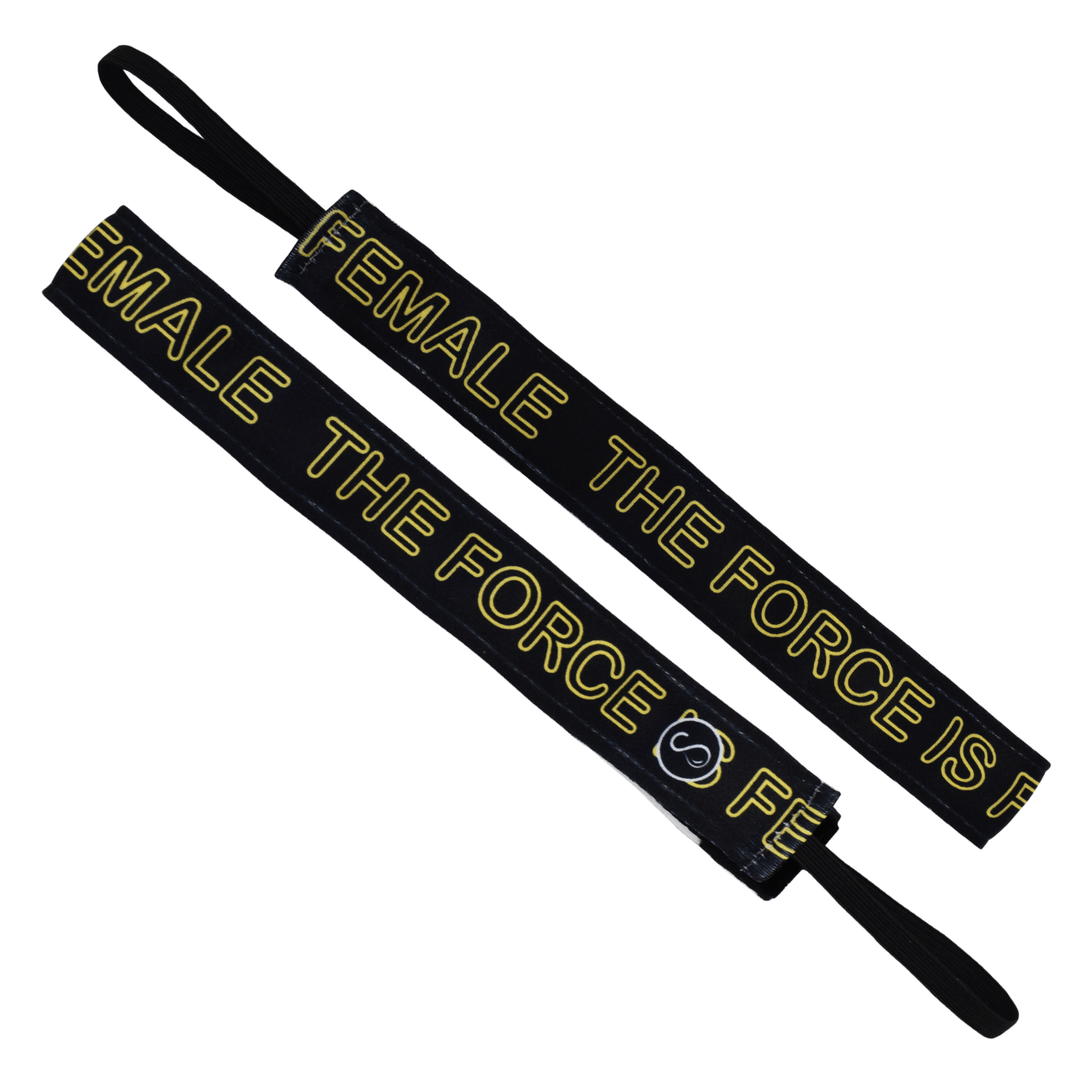 The Force Is Female | Black, Gold | 1 Inch Sweaty Bands Non Slip Headband