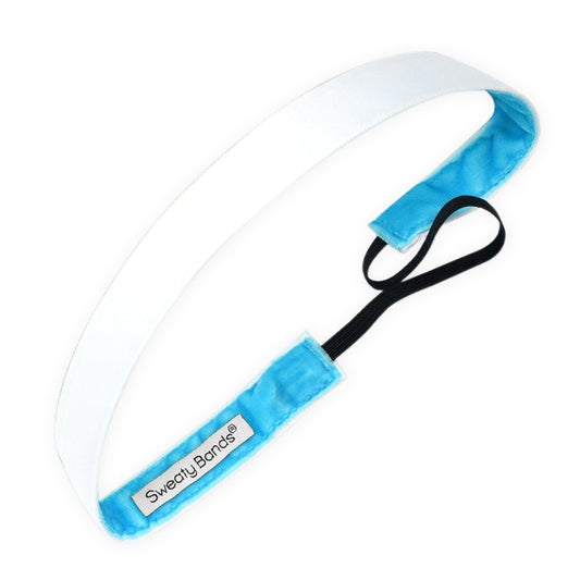 Wicked Exclusive 5/8 Inch White Sweaty Bands Non Slip Headband